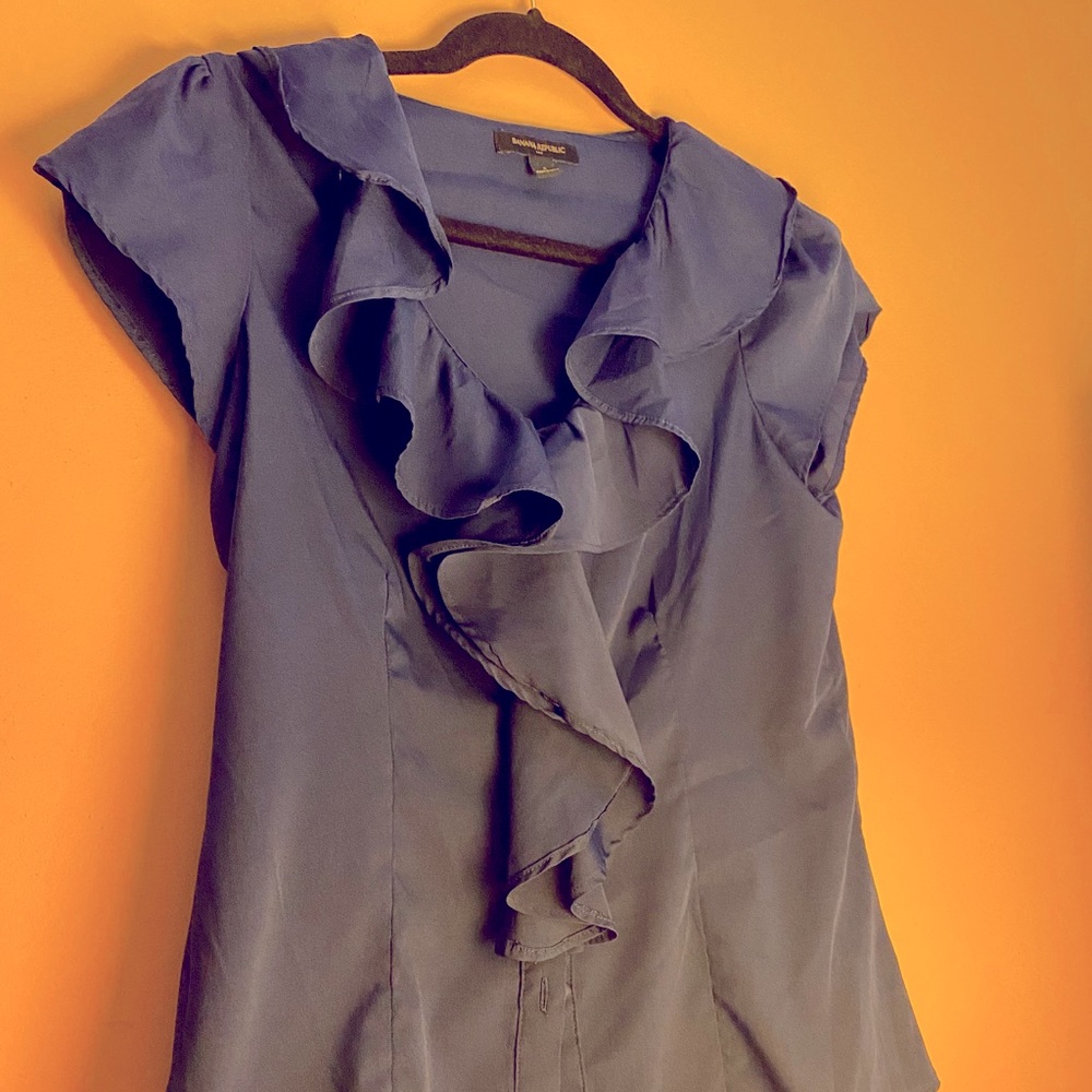 Banana republic blue blouse, S